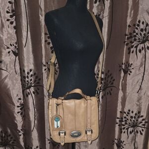 Fossil Tan Leather Crossbody Bag - Carried Only Once!
